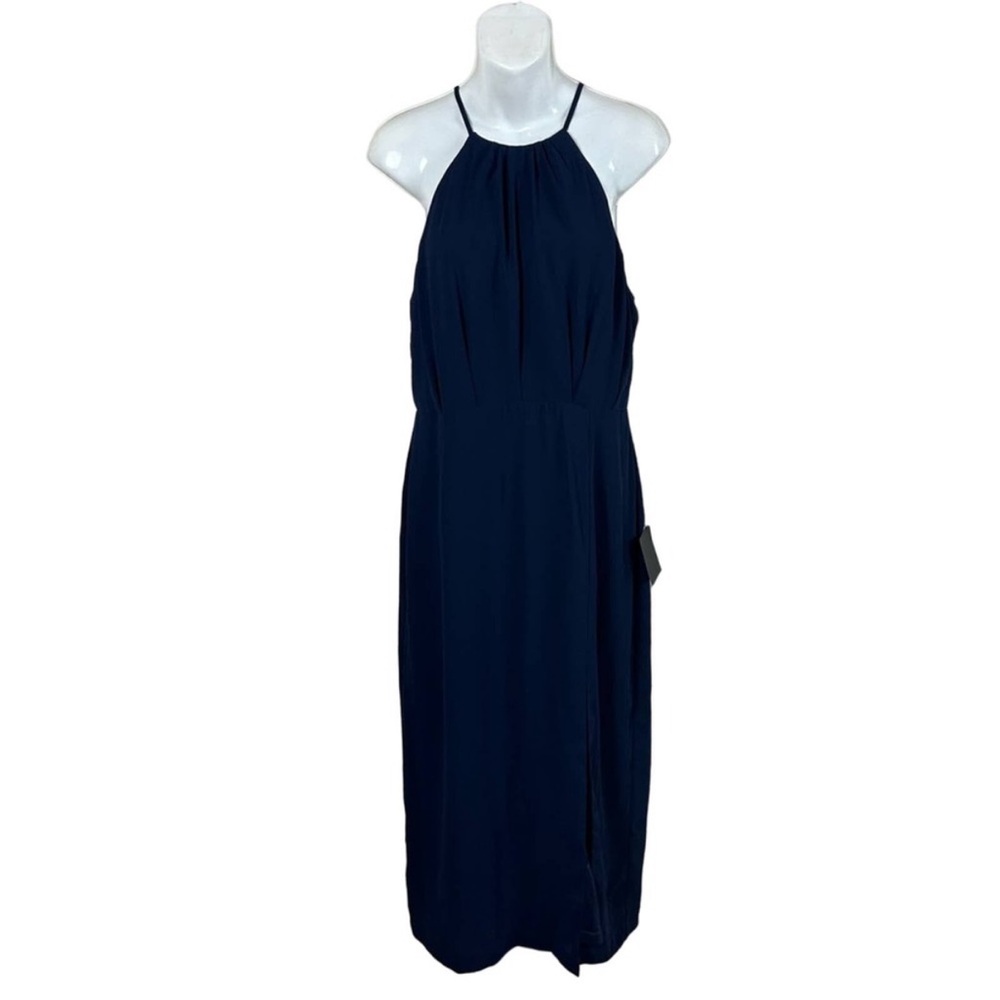 Lulu’s Navy Blue Maxi Dress L NWT
